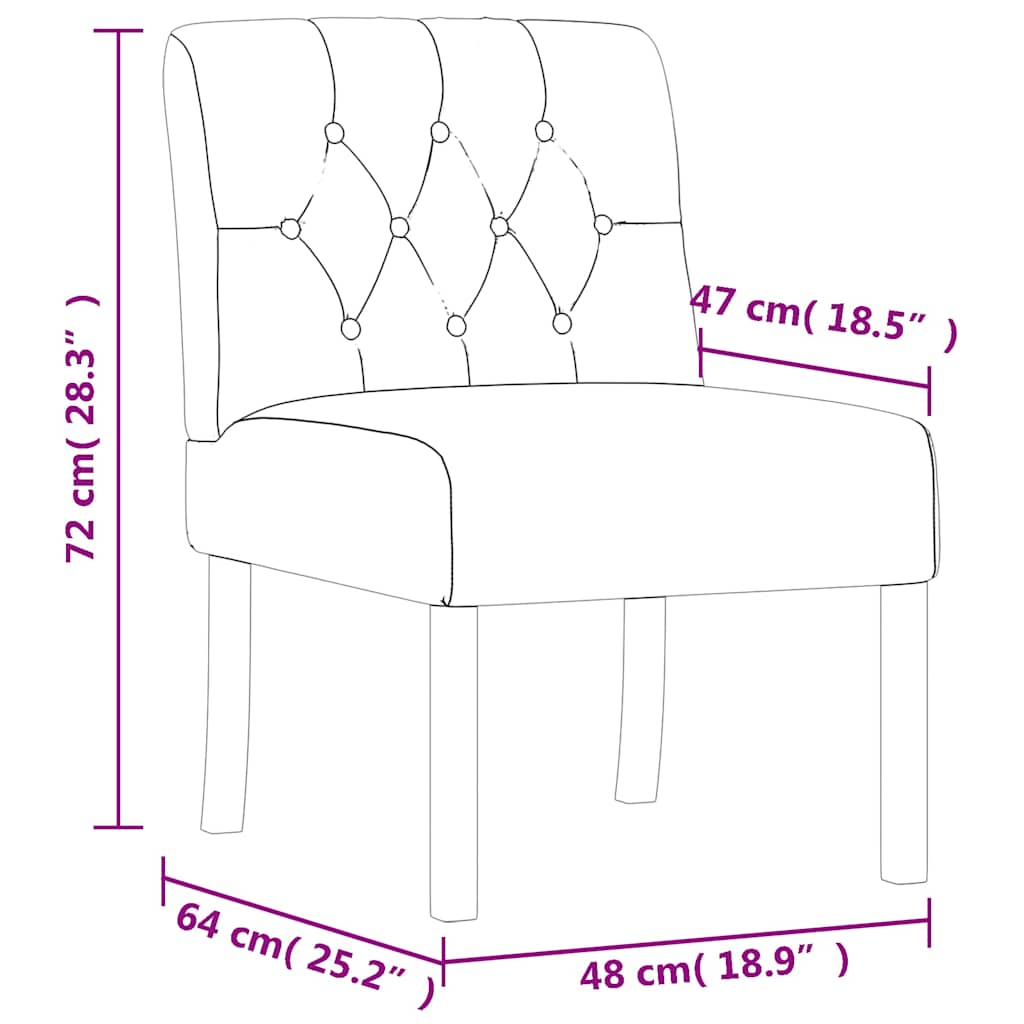 Slipper Chair Linen Button Design