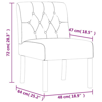 Slipper Chair Linen Button Design