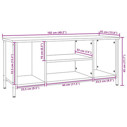 TV Cabinet Sonoma Oak 102x35x45 cm Engineered Wood