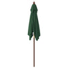Garden Parasol with Wooden Pole Green 198x198x231 cm