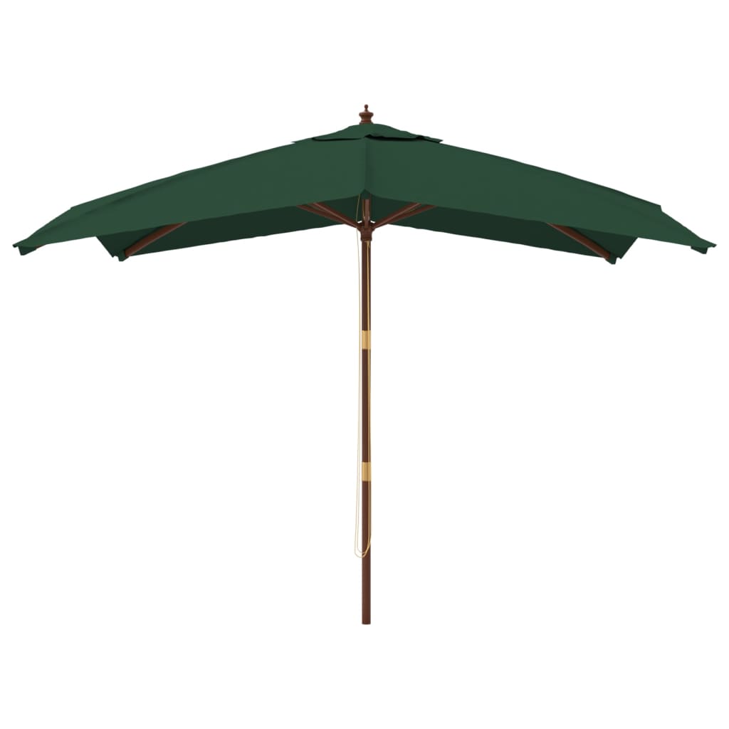 Garden Parasol | Green | Polyester Fabric | Large