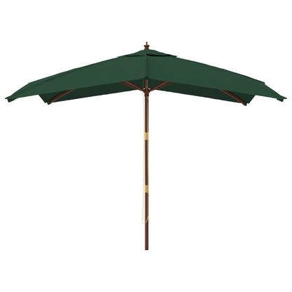 Garden Parasol | Green | Polyester Fabric | Large
