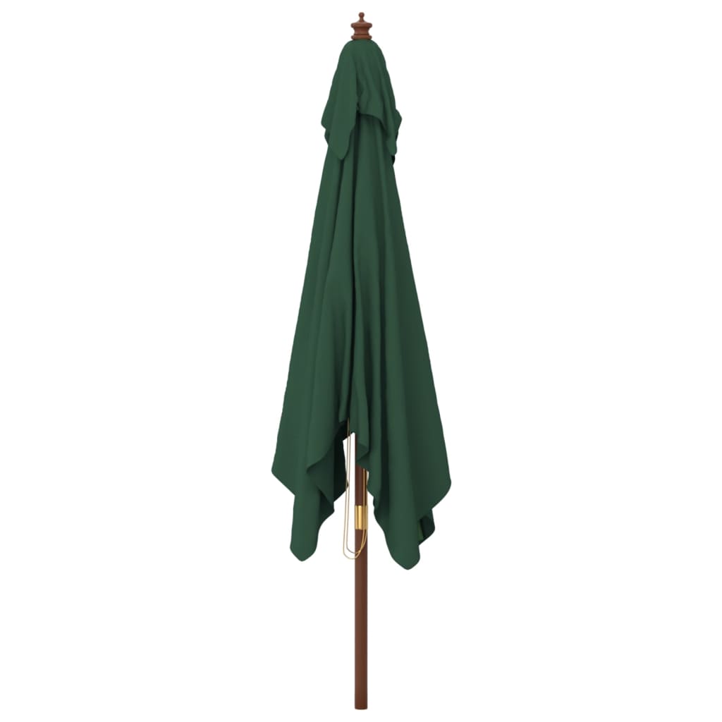 Garden Parasol | Green | Polyester Fabric | Large