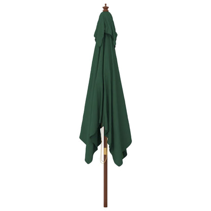 Garden Parasol | Green | Polyester Fabric | Large