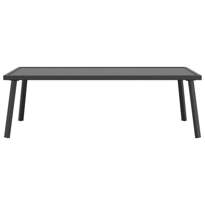 Patio Coffee Table Anthracite 43.3"x21.7"x13.8" Steel