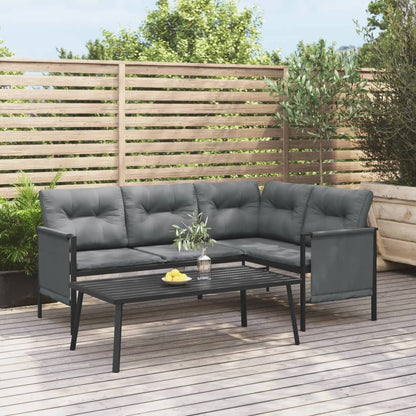 Patio Coffee Table Anthracite 43.3"x21.7"x13.8" Steel