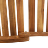 Sun Lounger with Cream Cushions Solid Wood Acacia