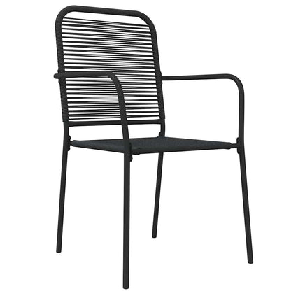 Garden Dining Set | Black | Cotton Rope | Medium | Stackable | Dining Set