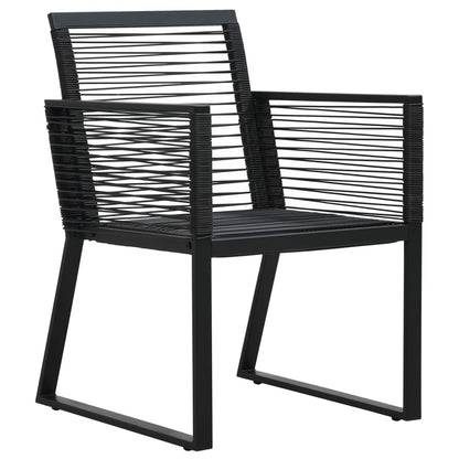 Garden Dining Set | Black | PVC Rattan | 7 Piece Set |  Durable