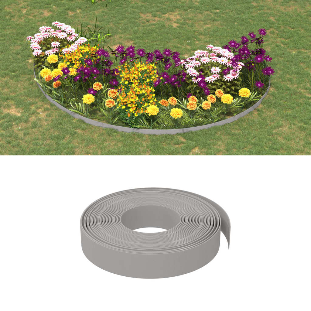 Garden Edging Grey 10 m 10 cm Polyethylene