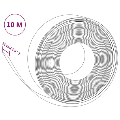 Garden Edging Black 10 m 15 cm Polyethylene