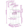 Cat Tree with Sisal Scratching Posts Light Grey 166 cm