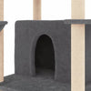 Cat Tree with Sisal Scratching Posts Dark Grey 166 cm