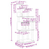 Cat Tree with Sisal Scratching Posts Dark Grey 166 cm