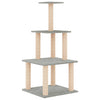 Cat Tree with Sisal Scratching Posts Light Grey 111 cm