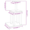 Cat Tree with Sisal Scratching Posts Cream 85.5 cm