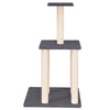 Cat Tree with Sisal Scratching Posts Dark Grey 85.5 cm