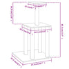 Cat Tree with Sisal Scratching Posts Dark Grey 85.5 cm