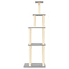 Cat Tree with Sisal Scratching Posts Light Grey 183 cm
