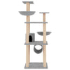 Cat Tree with Sisal Scratching Posts Light Grey 141 cm