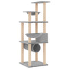Cat Tree with Sisal Scratching Posts Light Grey 141 cm