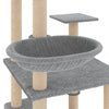 Cat Tree with Sisal Scratching Posts Light Grey 141 cm