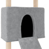Cat Tree with Sisal Scratching Posts Light Grey 153 cm