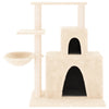 Cat Tree with Sisal Scratching Posts Cream 83 cm