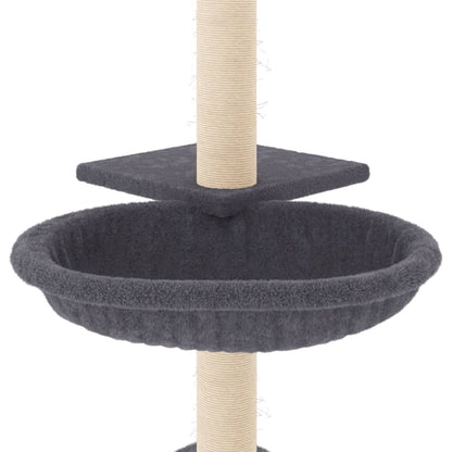 Cat Tree with Sisal Scratching Posts Dark Grey 72 cm