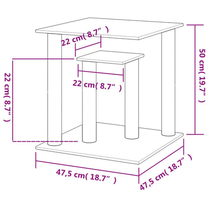 Cat Scratching Posts with Platforms Cream 50 cm