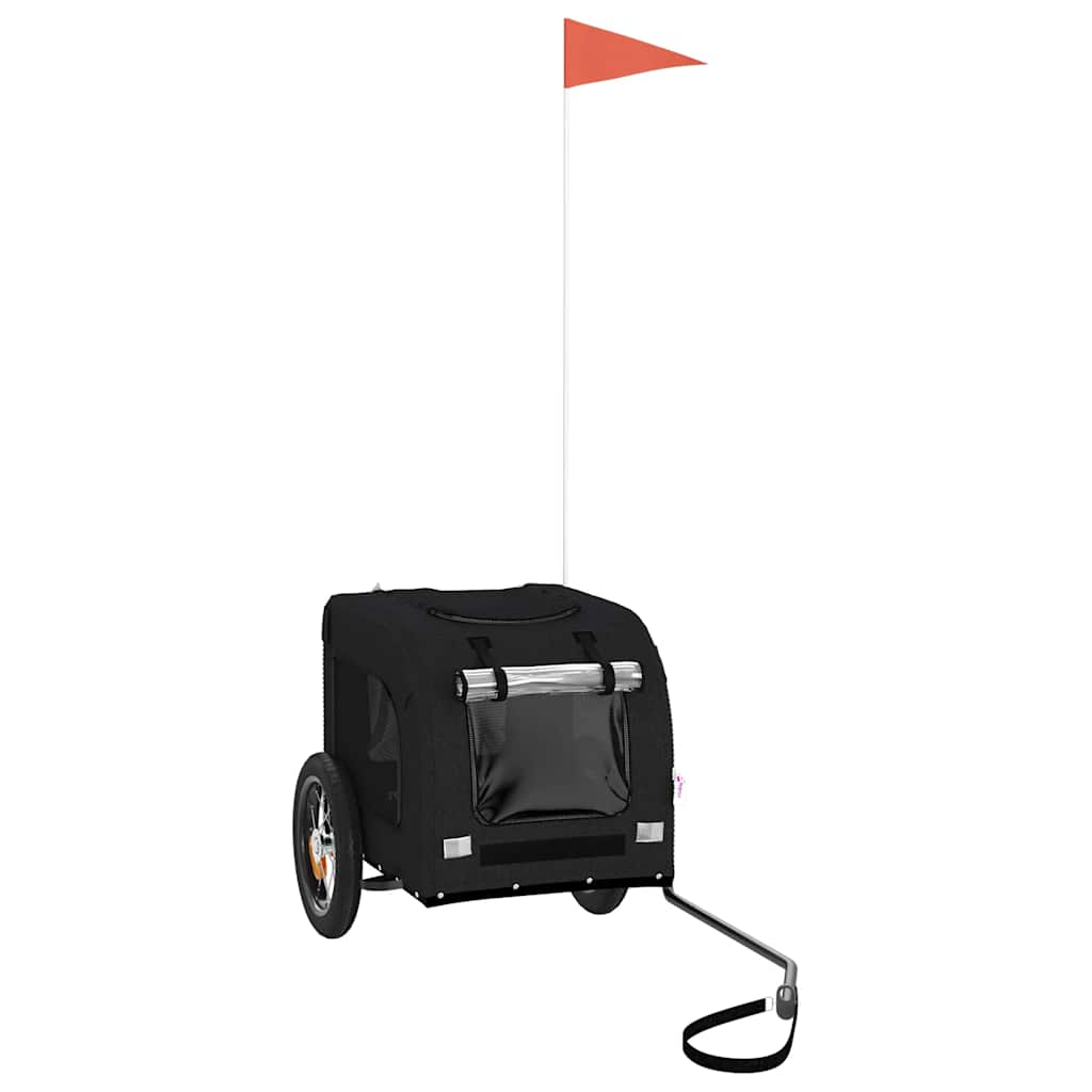 Pet Bike Trailer Black Oxford Fabric and Iron
