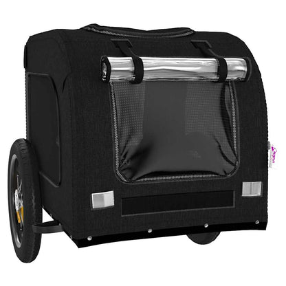 Pet Bike Trailer Black Oxford Fabric and Iron