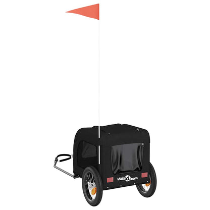 Pet Bike Trailer Black Oxford Fabric and Iron