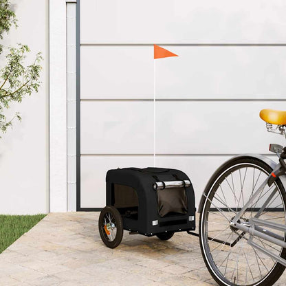 Pet Bike Trailer Black Oxford Fabric and Iron