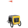 Pet Bike Trailer Yellow and Grey Oxford Fabric and Iron