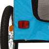 Pet Bike Trailer Blue and Grey Oxford Fabric and Iron