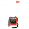 Pet Bike Trailer Orange and Grey Oxford Fabric and Iron
