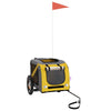 Pet Bike Trailer Yellow and Grey Oxford Fabric and Iron