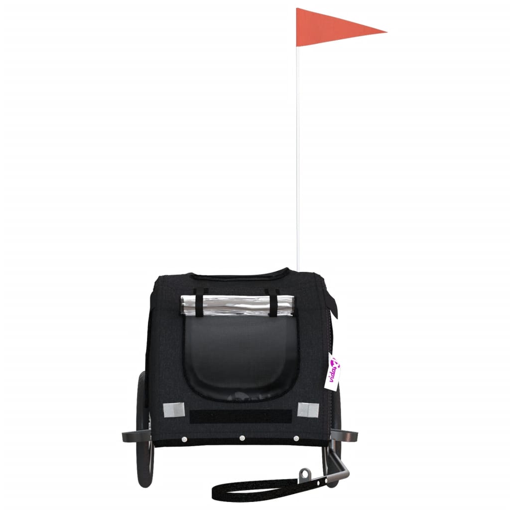 Pet Bike Trailer Black Oxford Fabric and Iron
