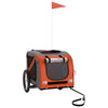 Pet Bike Trailer Orange and Black Oxford Fabric&Iron