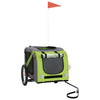 Pet Bike Trailer Green and Grey Oxford Fabric and Iron