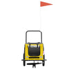 Pet Bike Trailer Yellow and Black Oxford Fabric and Iron