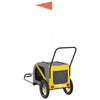 Pet Bike Trailer Yellow and Black Oxford Fabric and Iron