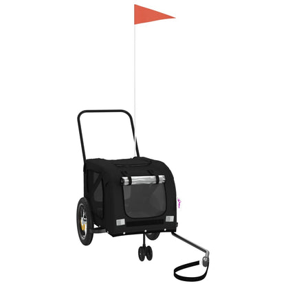 Pet Bike Trailer Black Oxford Fabric and Iron