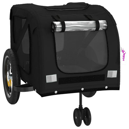 Pet Bike Trailer Black Oxford Fabric and Iron