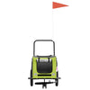 Pet Bike Trailer Green and Black Oxford Fabric and Iron