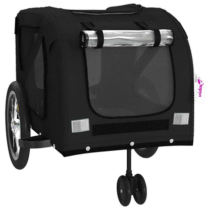 Pet Bike Trailer Black Oxford Fabric and Iron