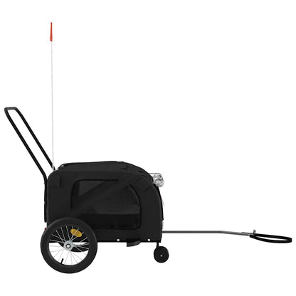 Pet Bike Trailer Black Oxford Fabric and Iron