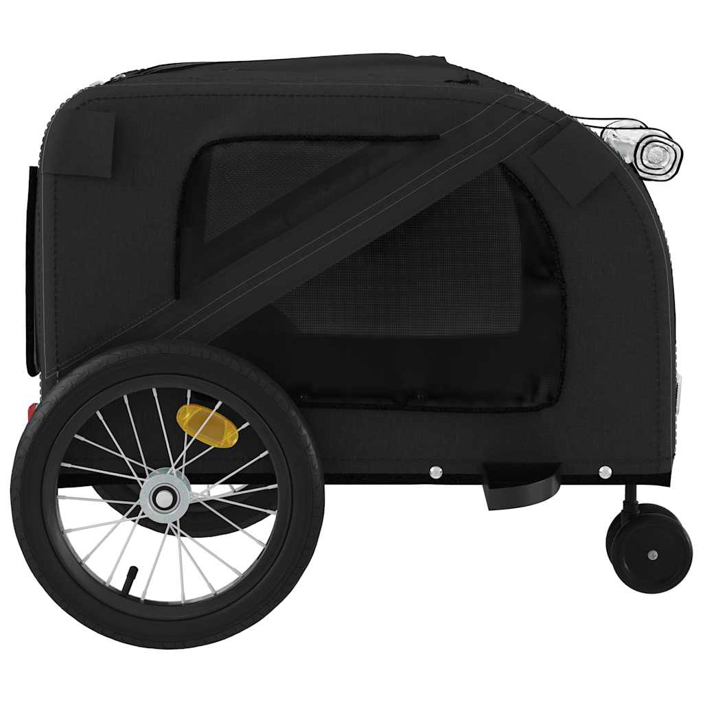 Pet Bike Trailer Black Oxford Fabric and Iron