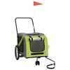 Pet Bike Trailer Green and Grey Oxford Fabric and Iron
